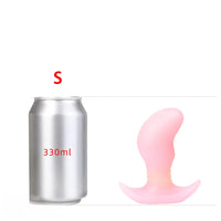 4.52in 5.31in 6.69in Luminous Soft Small Silicone Butt Plug Dildo Toy