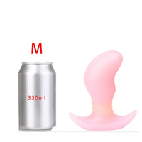 4.52in 5.31in 6.69in Luminous Soft Small Silicone Butt Plug Dildo Toy