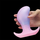 4.52in 5.31in 6.69in Luminous Soft Small Silicone Butt Plug Dildo Toy
