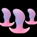4.52in 5.31in 6.69in Luminous Soft Small Silicone Butt Plug Dildo Toy