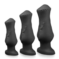 4.52in 5.7in 6.88in Small Black Soft Silicone Animal Horse Dildo For Men