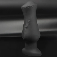 4.52in 5.7in 6.88in Small Black Soft Silicone Animal Horse Dildo For Men