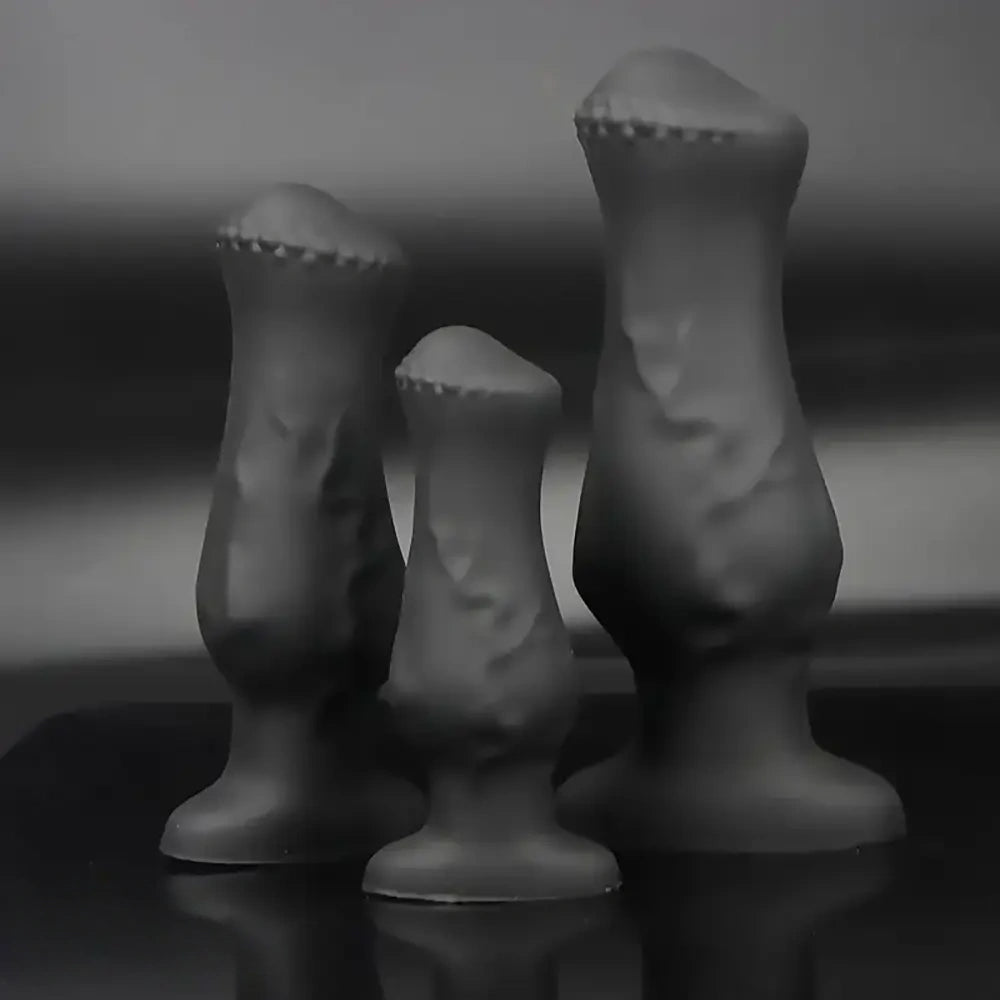 4.52in 5.7in 6.88in Small Black Soft Silicone Animal Horse Dildo For Men