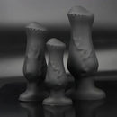 4.52in 5.7in 6.88in Small Black Soft Silicone Animal Horse Dildo For Men