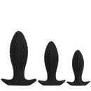 4.52in 5.7in 7.08in Black Bodysafe Ultra-silicone Small Anal Plug Dildo