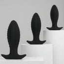 4.52in 5.7in 7.08in Black Bodysafe Ultra-silicone Small Anal Plug Dildo