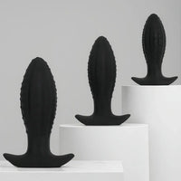 4.52in 5.7in 7.08in Black Bodysafe Ultra-silicone Small Anal Plug Dildo