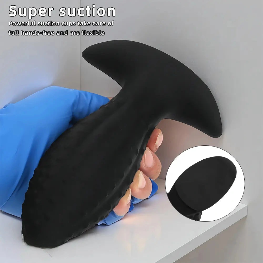 4.52in 5.7in 7.08in Black Bodysafe Ultra-silicone Small Anal Plug Dildo