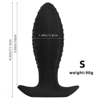 4.52in 5.7in 7.08in Black Bodysafe Ultra-silicone Small Anal Plug Dildo