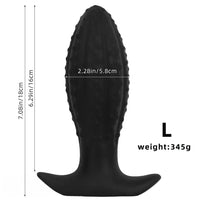 4.52in 5.7in 7.08in Black Bodysafe Ultra-silicone Small Anal Plug Dildo