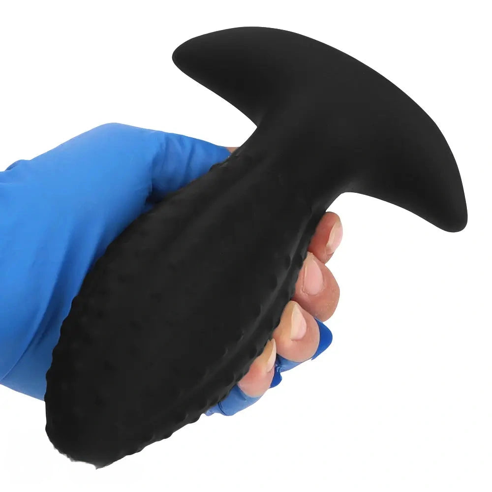 4.52in 5.7in 7.08in Black Bodysafe Ultra-silicone Small Anal Plug Dildo