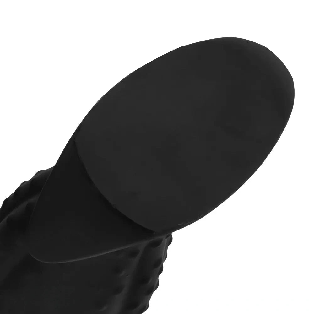 4.52in 5.7in 7.08in Black Bodysafe Ultra-silicone Small Anal Plug Dildo