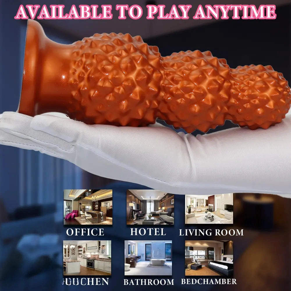 4.52in 6.73in 9.44in Lychee Shape Silicone Soft Butt Plug Dildo Penis Cock Toy