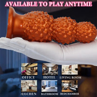 4.52in 6.73in 9.44in Lychee Shape Silicone Soft Butt Plug Dildo Penis Cock Toy