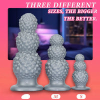 4.52in 6.73in 9.44in Lychee Shape Silicone Soft Butt Plug Dildo Penis Cock Toy