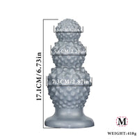 4.52in 6.73in 9.44in Lychee Shape Silicone Soft Butt Plug Dildo Penis Cock Toy