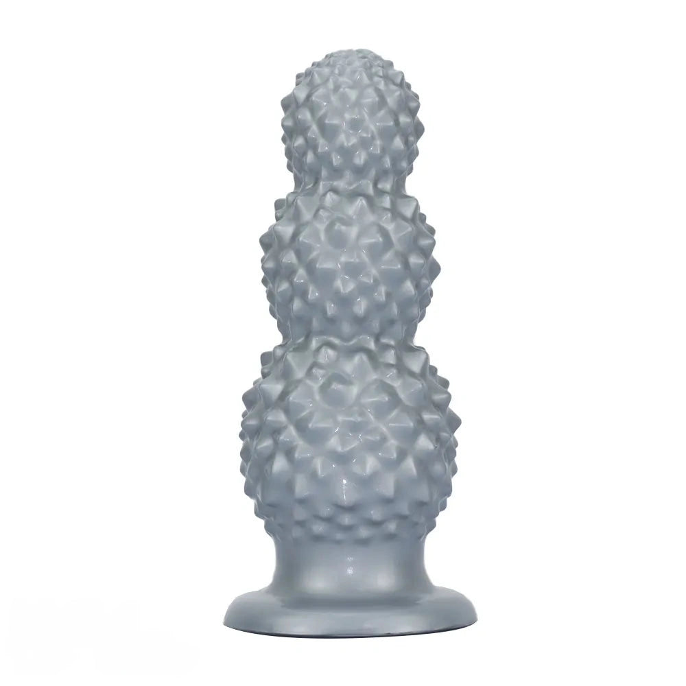 4.52in 6.73in 9.44in Lychee Shape Silicone Soft Butt Plug Dildo Penis Cock Toy