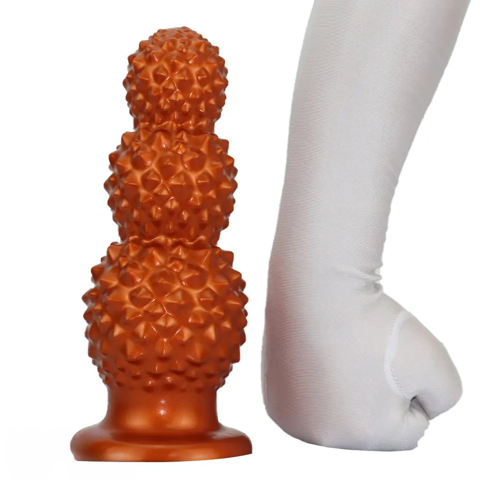 4.52in 6.73in 9.44in Lychee Shape Silicone Soft Butt Plug Dildo Penis Cock Toy