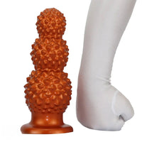 4.52in 6.73in 9.44in Lychee Shape Silicone Soft Butt Plug Dildo Penis Cock Toy