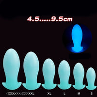 4.52in-8.66in Luminous Soft Luminous Glowing Dildo Anal Plug