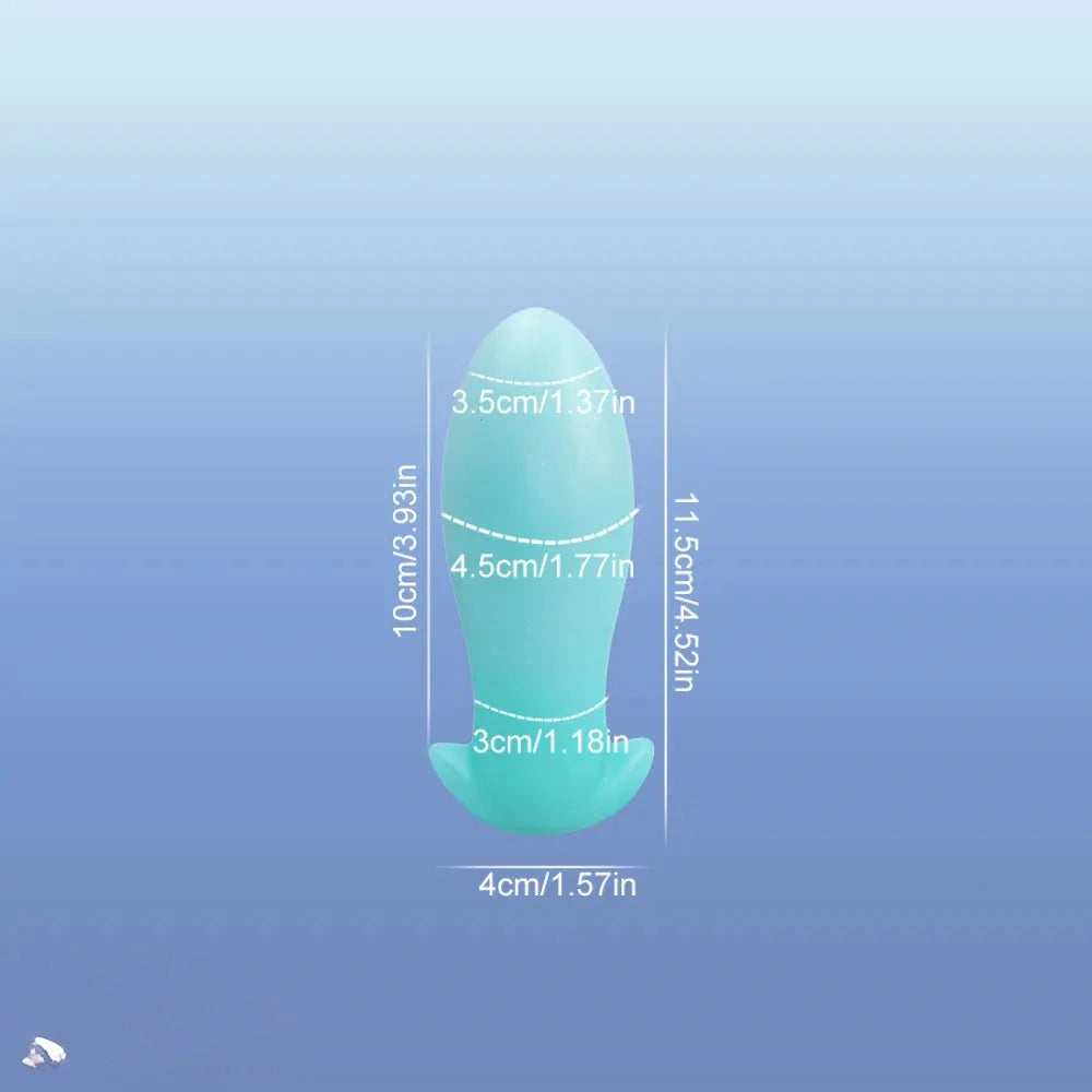 4.52in-8.66in Luminous Soft Luminous Glowing Dildo Anal Plug