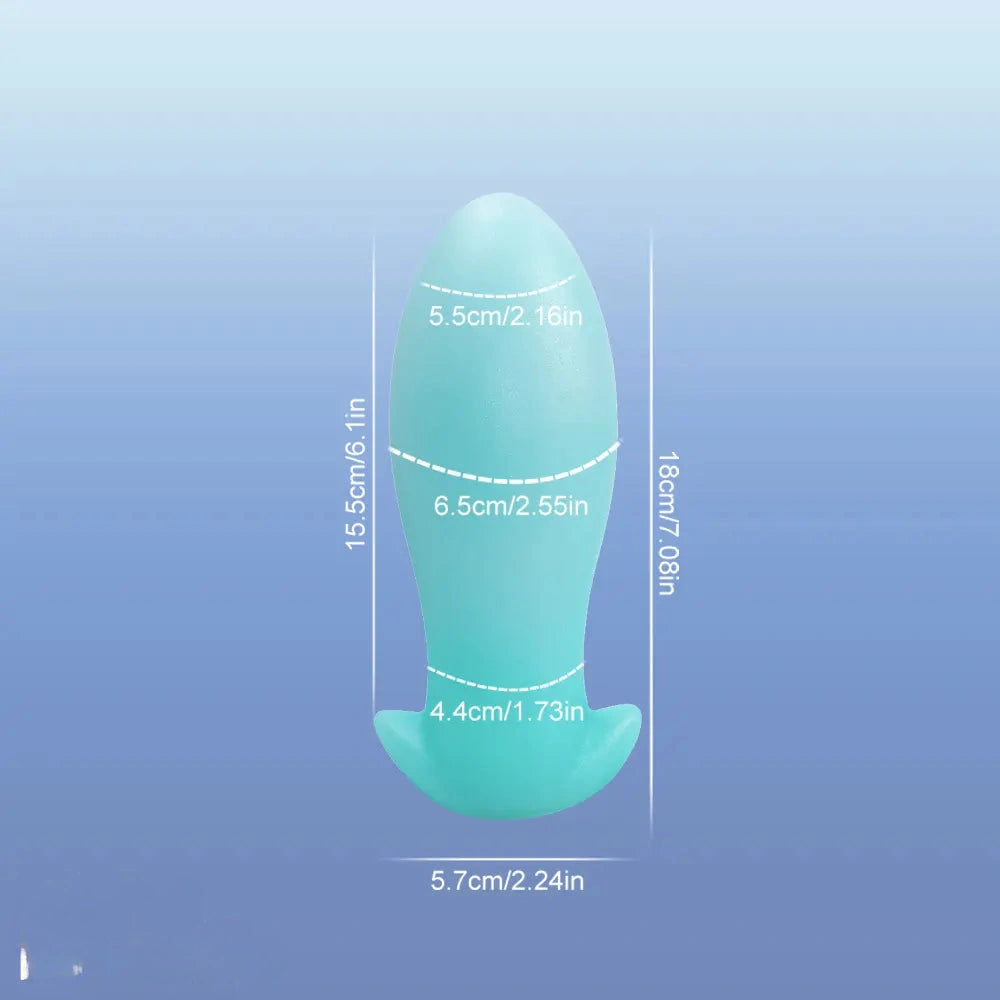 4.52in-8.66in Luminous Soft Luminous Glowing Dildo Anal Plug