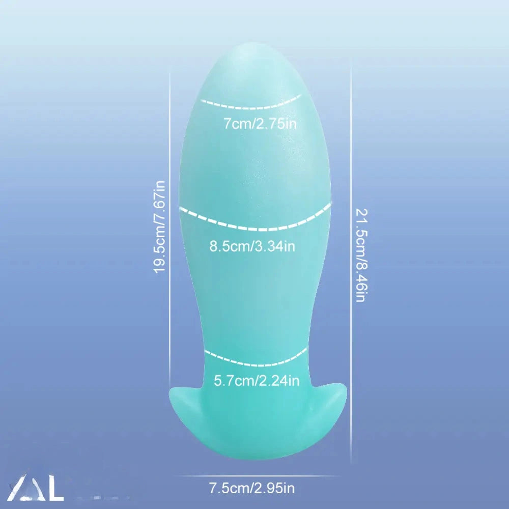 4.52in-8.66in Luminous Soft Luminous Glowing Dildo Anal Plug