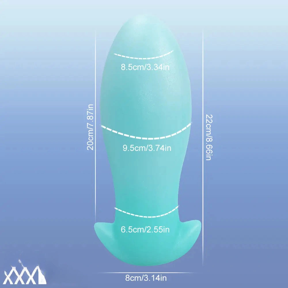 4.52in-8.66in Luminous Soft Luminous Glowing Dildo Anal Plug