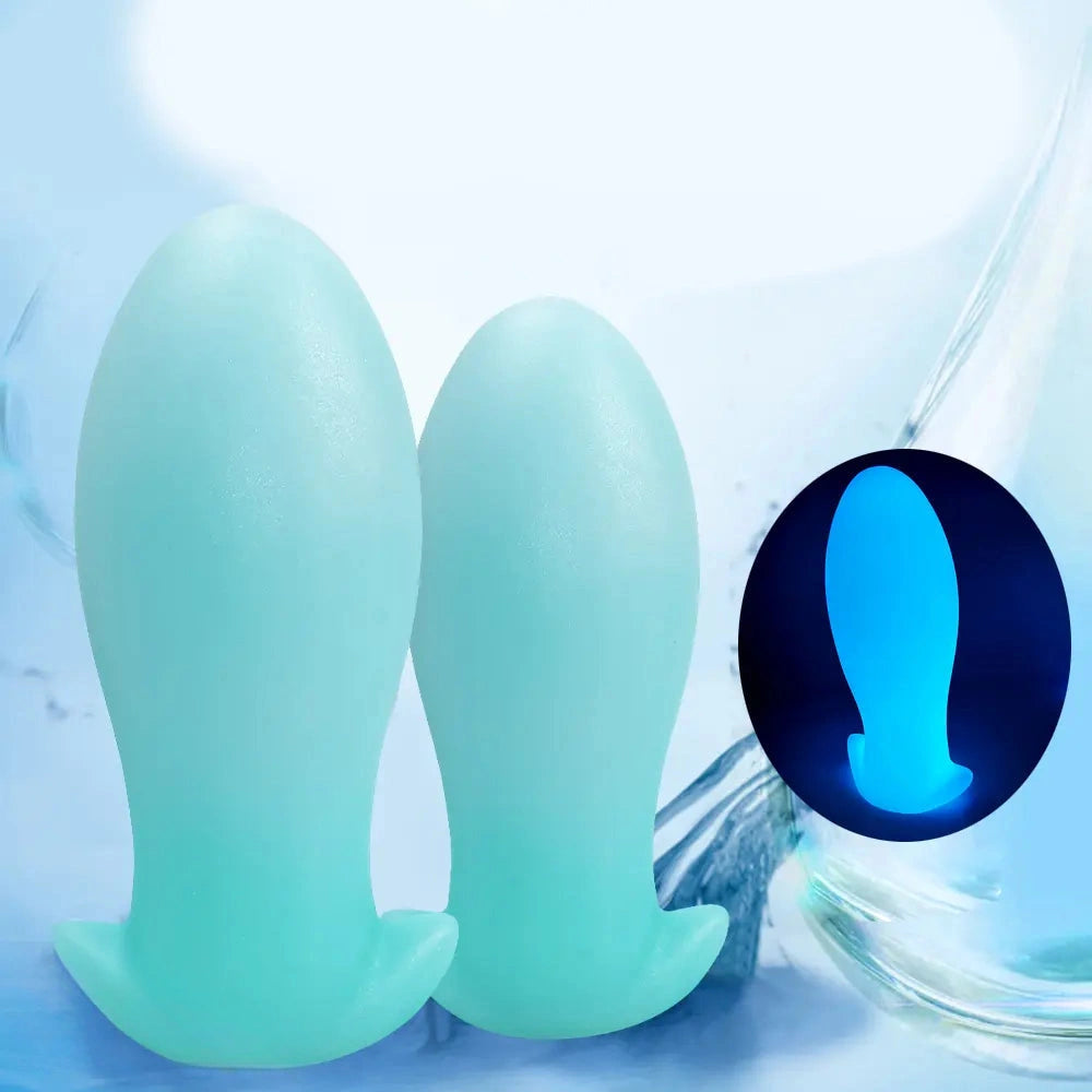 4.52in-8.66in Luminous Soft Luminous Glowing Dildo Anal Plug