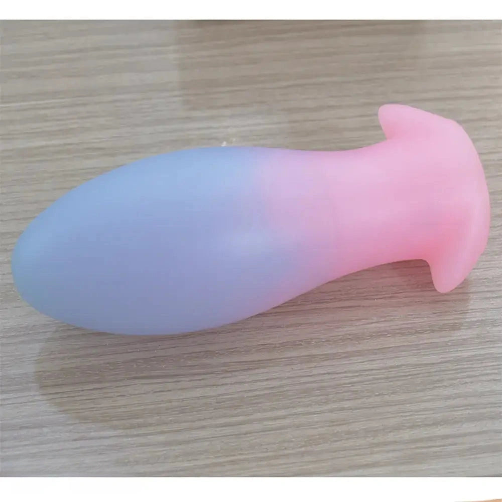 4.52in-8.66in Luminous Soft Luminous Glowing Dildo Anal Plug