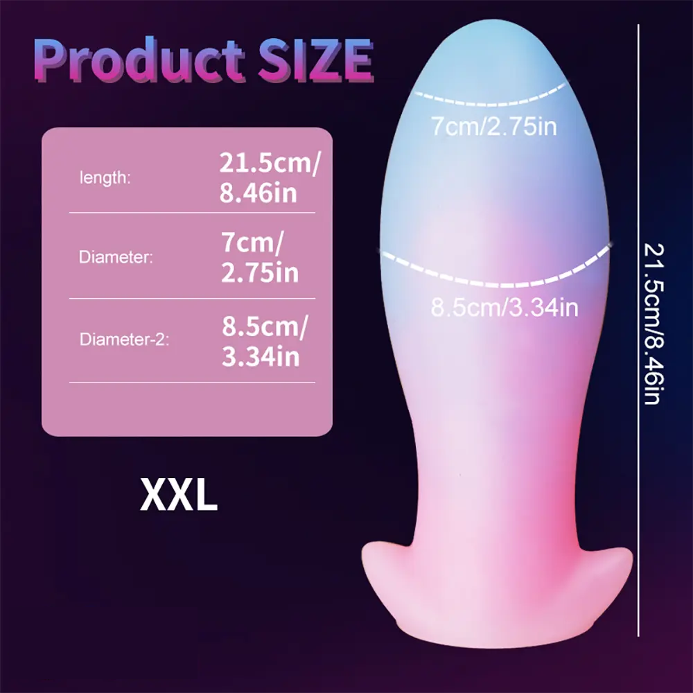 4.52in-8.66in Luminous Soft Luminous Glowing Dildo Anal Plug