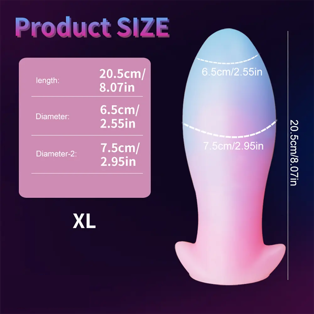 4.52in-8.66in Luminous Soft Luminous Glowing Dildo Anal Plug