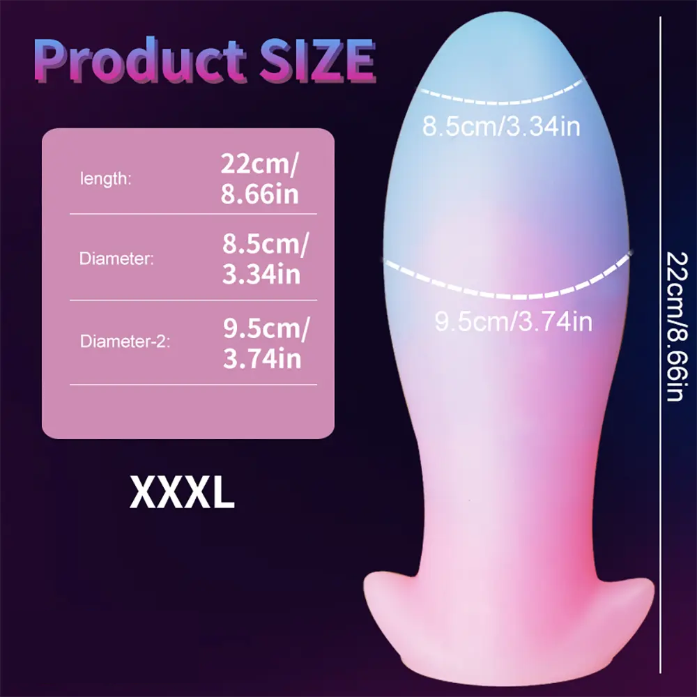 4.52in-8.66in Luminous Soft Luminous Glowing Dildo Anal Plug