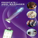 4.52in Stainless Steel Vibrating App Remote Control Dildo For Women Men