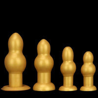 4.53in 5.12in 6.1in 7.48in Silicone Gold Calabash Brothers Alien Dildo