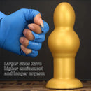 4.53in 5.12in 6.1in 7.48in Silicone Gold Calabash Brothers Alien Dildo
