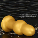 4.53in 5.12in 6.1in 7.48in Silicone Gold Calabash Brothers Alien Dildo