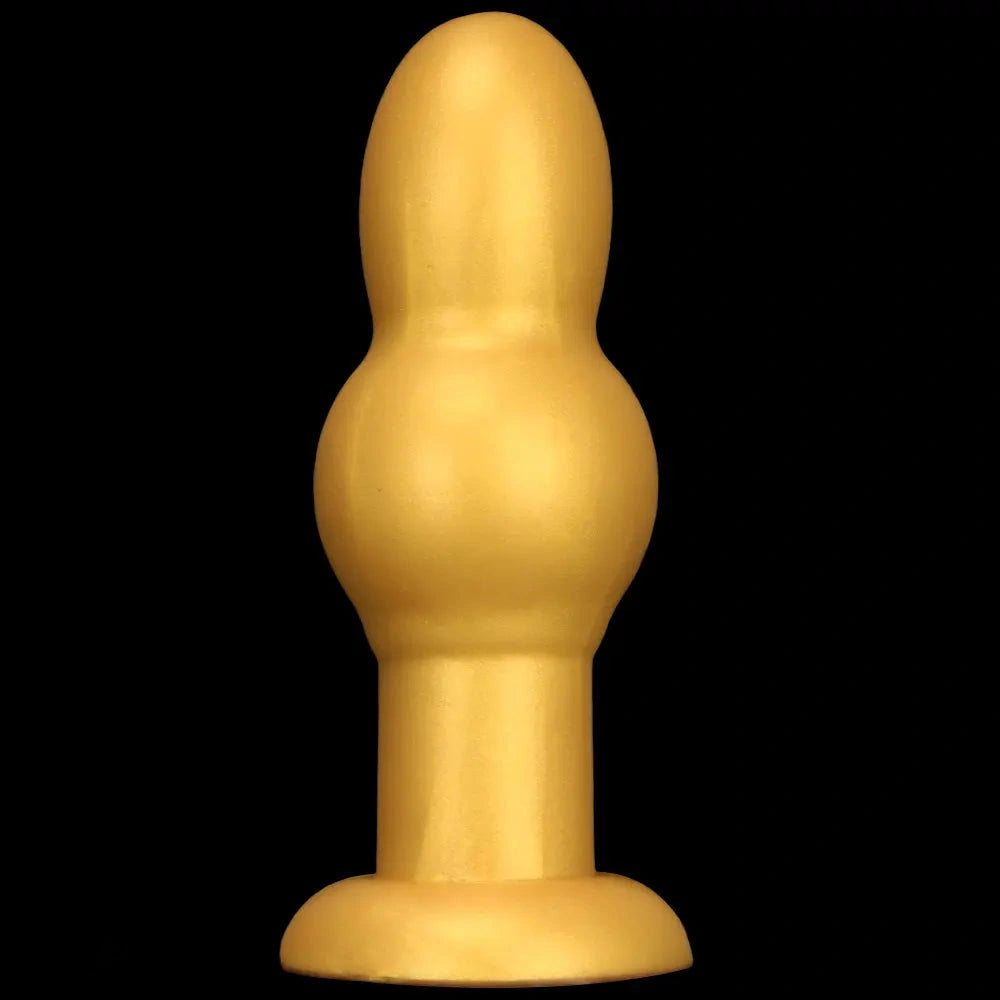4.53in 5.12in 6.1in 7.48in Silicone Gold Calabash Brothers Alien Dildo