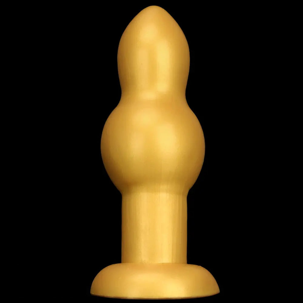 4.53in 5.12in 6.1in 7.48in Silicone Gold Calabash Brothers Alien Dildo