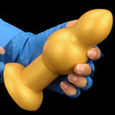 4.53in 5.12in 6.1in 7.48in Silicone Gold Calabash Brothers Alien Dildo
