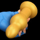 4.53in 5.12in 6.1in 7.48in Silicone Gold Calabash Brothers Alien Dildo