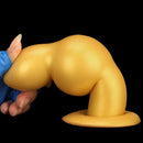 4.53in 5.12in 6.1in 7.48in Silicone Gold Calabash Brothers Alien Dildo