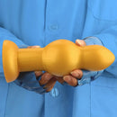 4.53in 5.12in 6.1in 7.48in Silicone Gold Calabash Brothers Alien Dildo