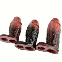 4.53in 5.24in 6.02in Silicone Soft Dildo Sleeve For Cock Enlargement