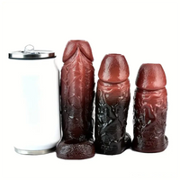 4.53in 5.24in 6.02in Silicone Soft Dildo Sleeve For Cock Enlargement