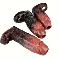 4.53in 5.24in 6.02in Silicone Soft Dildo Sleeve For Cock Enlargement