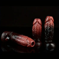 4.53in 5.24in 6.02in Silicone Soft Dildo Sleeve For Cock Enlargement