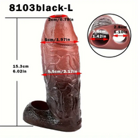 4.53in 5.24in 6.02in Silicone Soft Dildo Sleeve For Cock Enlargement