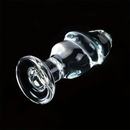 4.53in Clear Elegant Glass Crystal Dildo For Female Male With Base