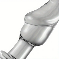 4.53in Clear Elegant Glass Crystal Dildo For Female Male With Base